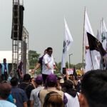 Andra Soni Berperan Sebagai Jurkam untuk Mesyal-Intan di Kampanye Akbar