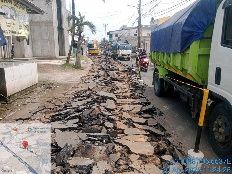 Pemkot Tangerang Genjot Perbaikan Jalan Rasuna Said