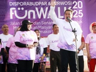 Bupati dan Wakil Bupati Tangerang Kompak Hadir di Jalan Sehat