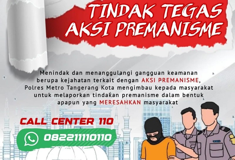 Polres Tangerang Kota Perangi Premanisme, Warga Diimbau Berani Lapor