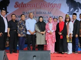 Wabup Intan Ajak Kolaborasi Pembangunan Saat Halal Bihalal FKBSS