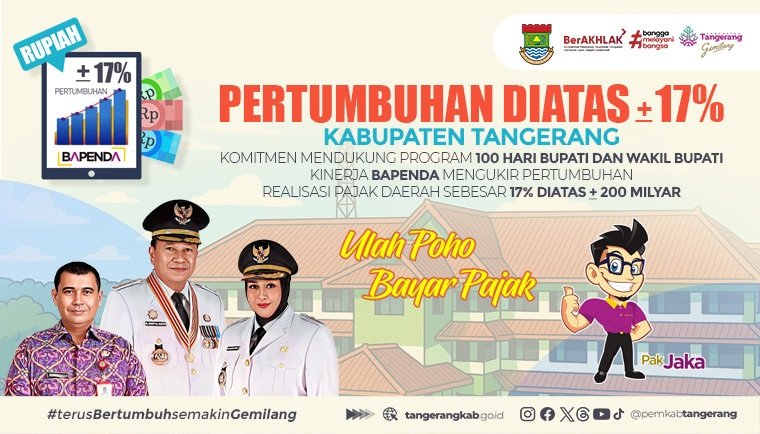 Penerimaan Pajak Tumbuh 17 Persen Jelang 100 Hari Kerja Bupati Tangerang
