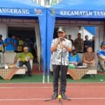 Wali Kota Tangerang menyampaikan dukungan serta memacu motivasi para atlet yang hadir untuk menjunjung tinggi sportivitas