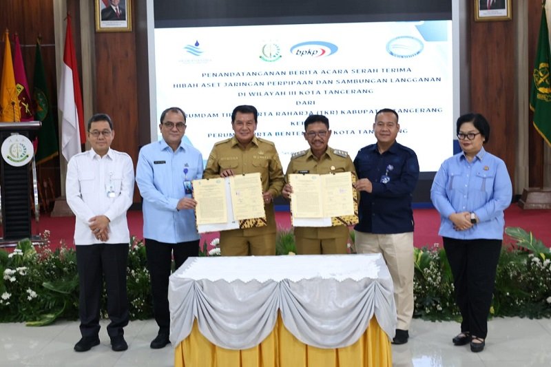 Pemkab dan Pemkot Tangerang Rampungkan Serah Terima Hibah Aset Jaringan Perpipaan Wilayah III