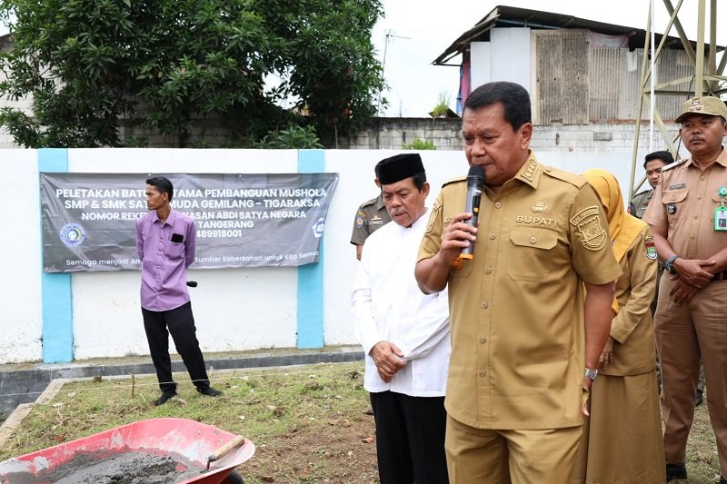 Bupati Tangerang Resmikan Pembangunan Musala di SMK Satya Muda Gemilang