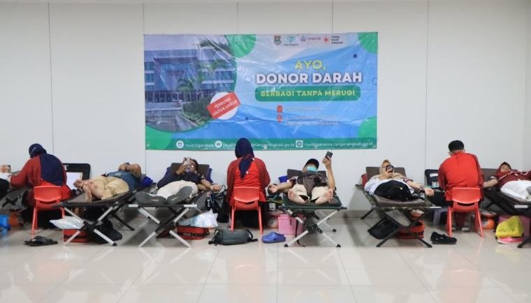 RSUD Tigaraksa Gelar Donor Darah Rutin