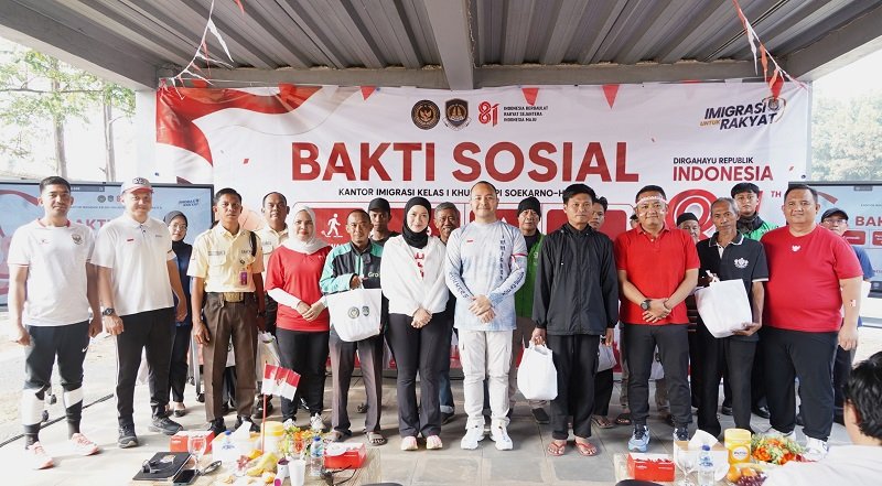 Semarak HUT ke-81 RI, Imigrasi Soekarno-Hatta Gelar Bakti Sosial dan Layanan Paspor Akhir Pekan