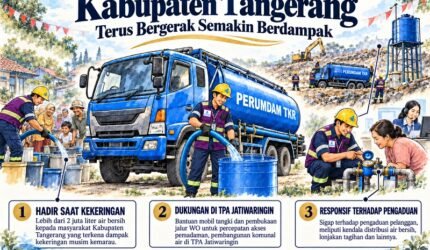 PERUMDAM TKR Kabupaten Tangerang Salurkan Lebih dari Satu Juta Liter Air Bersih